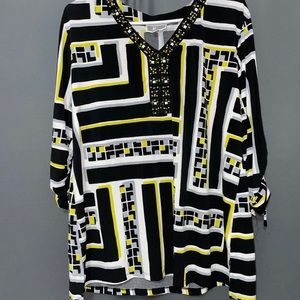 3/4 sleeve JM collection brand top